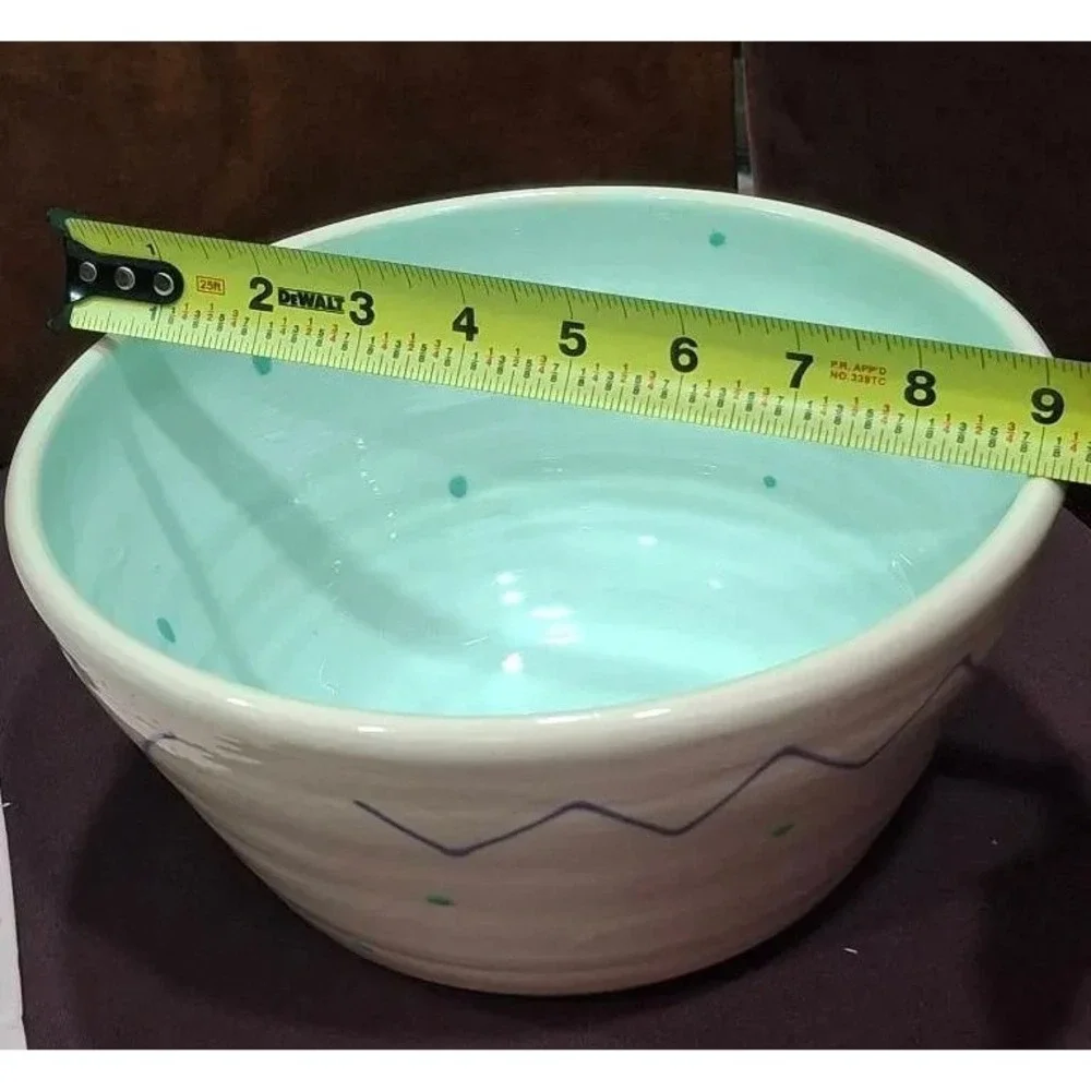 Vintage Pastel Nautical Fish Hand Painted Bowl/Lid & Plate